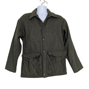 Codet Reversible Jacket Mens Size Medium Green Orange Hunting Vintage Wool Blend